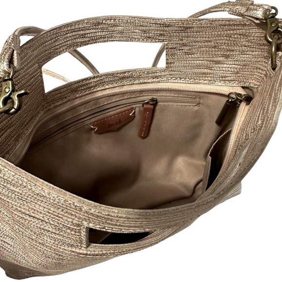 The Sak Linden Crossbody Clutch Handbag, Light Shimmer Gold - Picture 10 of 10